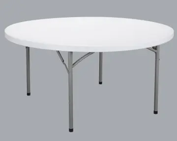 Factory  Plastic Folding Table steel leg