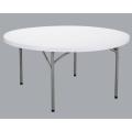 4ft Round Plastic Folding table for camping used