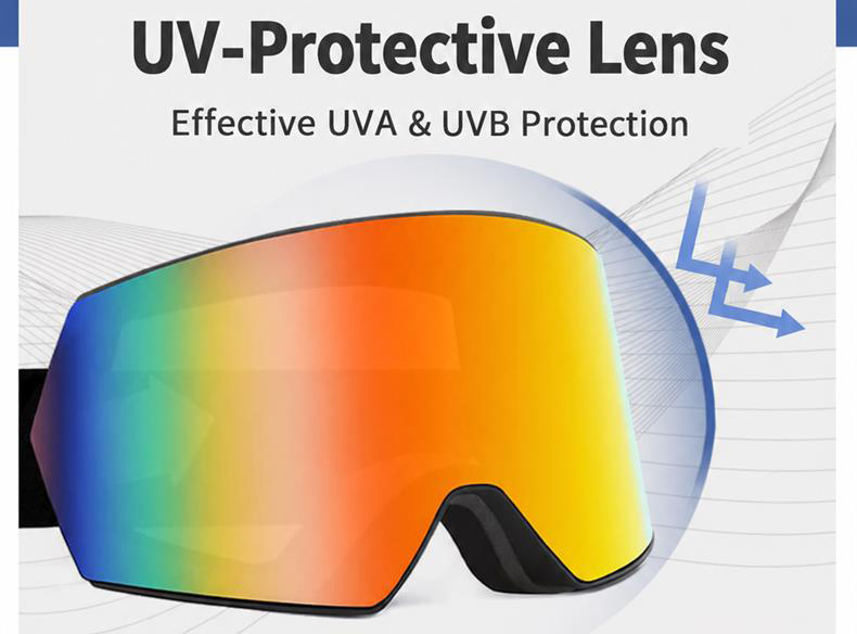 Double-Layer Anti-Fog Cylindrical Ski Goggles ME2194-UV-Protective Lens