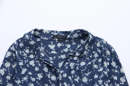 Ladies Denim Printed Shirt
