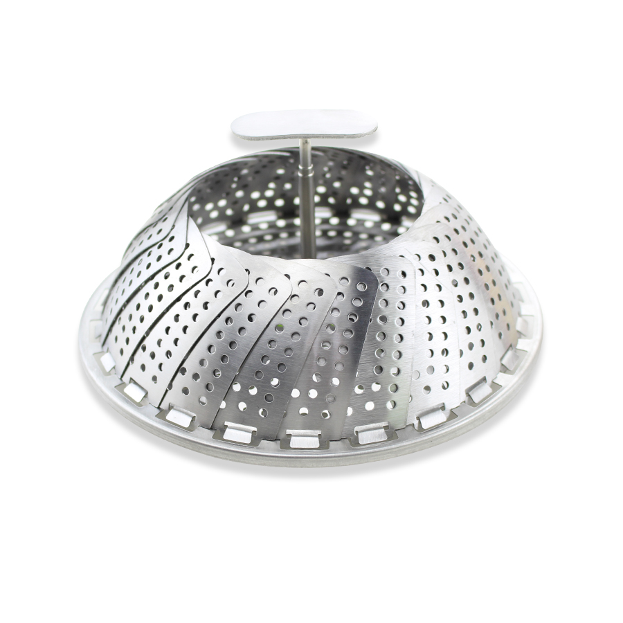 Cesta plegable de acero inoxidable para vaporizadores de vegetales con pies