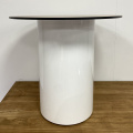 White Round Coffee Dining Furniture Metal Table Legs