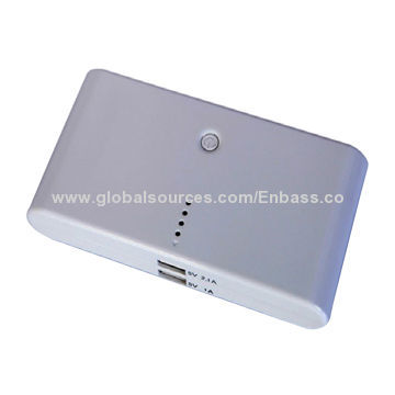 Portable power bank with capacity from 2,600-20,000mAh