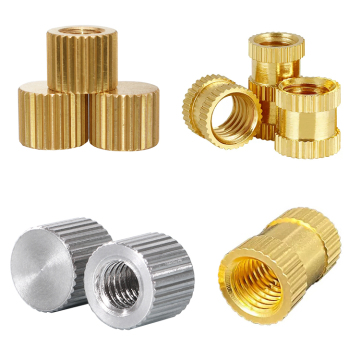 Copper, Brass, and Stainless Steel Knurled Insert Nut Manufacturers: Customized Round Injection Nuts