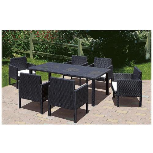 Outdoor Aluminium extension table dining chairs