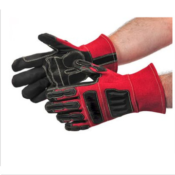 PVC recubierto dedo completo hombres que trabajan guantes antichoque