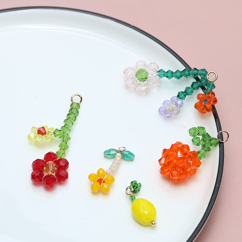 10pcs Glass Charms Obst Anhänger