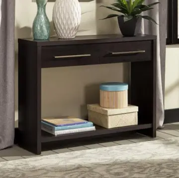 White Entryway Console Table with Drawers