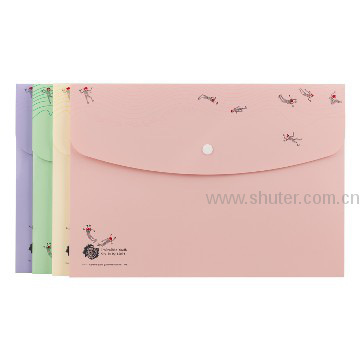Y263 YOUTH File Bag A4 Button Closure SHUTER Brand Durable