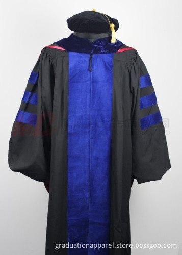 Doctoral Graduation Gown Tam With Hood, High Quality Doctoral ...