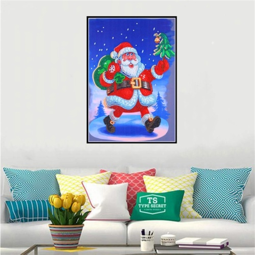 Pintura de diamante na parede decorativa do atacado, boneco de neve de Natal