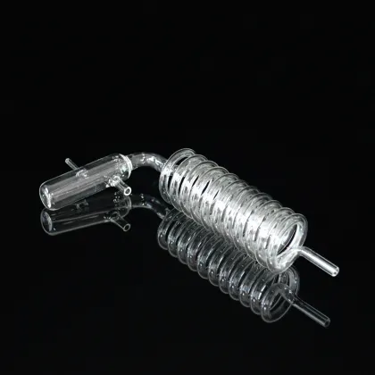 HF Clear Spiral Quartz Glass Tube Condenser Coil for Chemical Industry