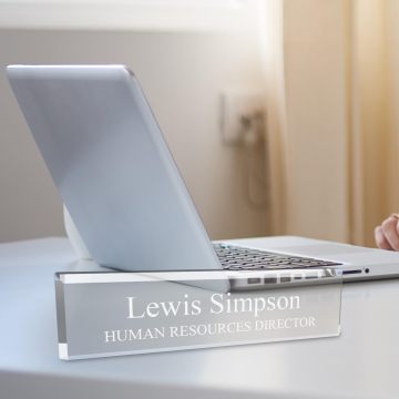 Personalized Acrylic Desk Name Plate - Office Accessories