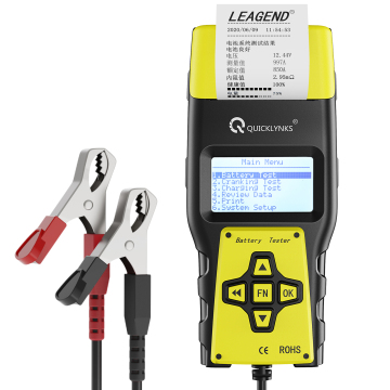 12V Intelligent Battery Tester: Health Check, Charge Test, and Built-in Printer for Lead Acid Batteries