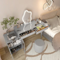 Retractable cream style makeup table bedroom