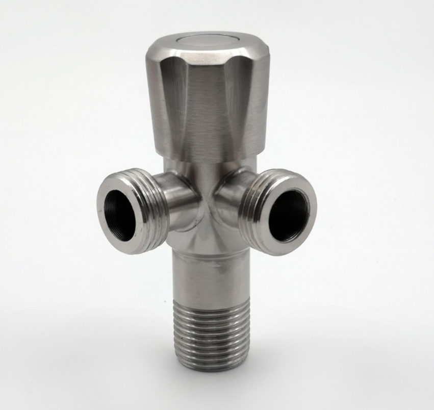 90도 스테인레스 스틸 3 방향 밸브 화장실 온수기 용 냉수 입구 각도 밸브