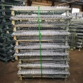 metal wire mesh warehouse storage cage with wheels