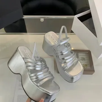 Summer High Heel Slippers for Women: Big Size, Fashionable Ladies Wedge Sandals