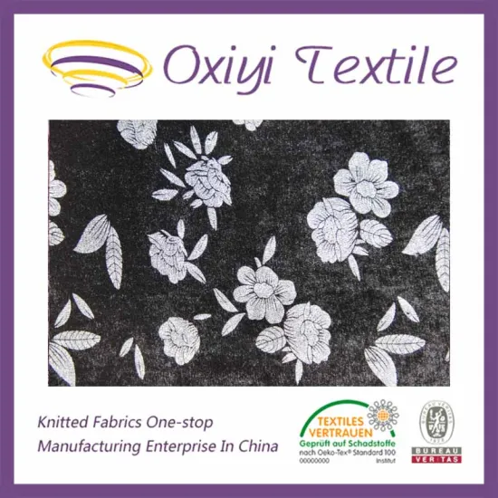 2016 new art spandex velvet good fabric lace printed fabric for evening dress