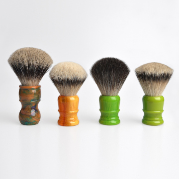 Badger hair beard brush with resin handle