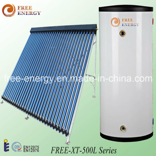Sistema de aquecedor de água Solar pressurizado de 500 litros com Solar Keymark En12976