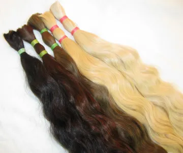 Russian Virgin Unprocessed Human Hair Bulk for Braiding,=