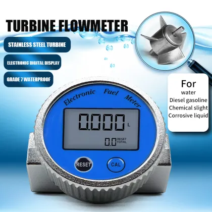 High Precision IPX7 Waterproof 1 Inch Electronic Diesel Fuel Oil Flow Meter Turbine Flowmeter