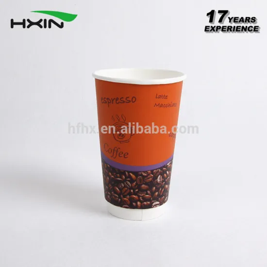 food grade double wall style paper cup, colored double wall paper cup