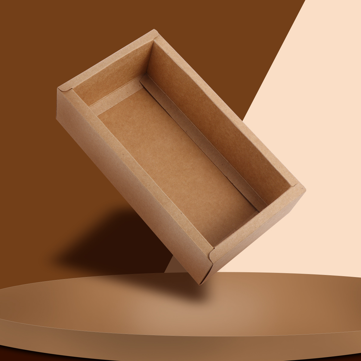 6pcs Kraft Paper Drawer Boxes Packing Box With Transparent PVC Window Drawer Display Gift Box Wedding Cookie Candy Cake Boxes