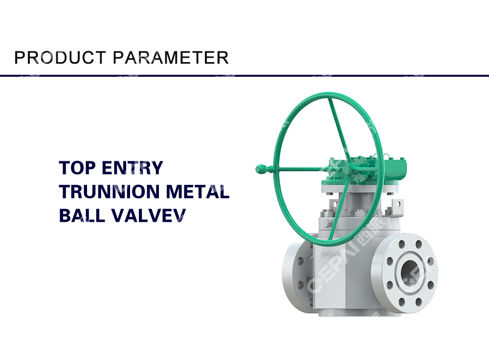 Top Entry Trunnion Metal Ball Valve