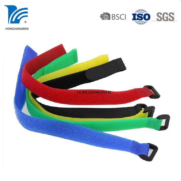 hook loop strap with buckle