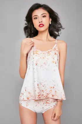 Women's Printed Sleeveless Sling Tank Top Coverup