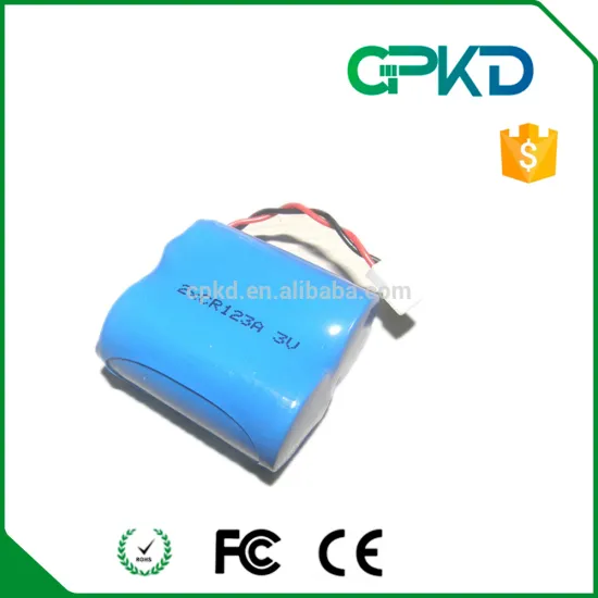 3V 1300mah 2CR123A battery pack with wires and connector