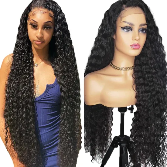 Cheap 150% 180% 5X5 Lace Closure Wig Mink Brazilian Young Girl Virgin Hair Wigs Cuticle Aligned Water Wave Undetectable Knots
