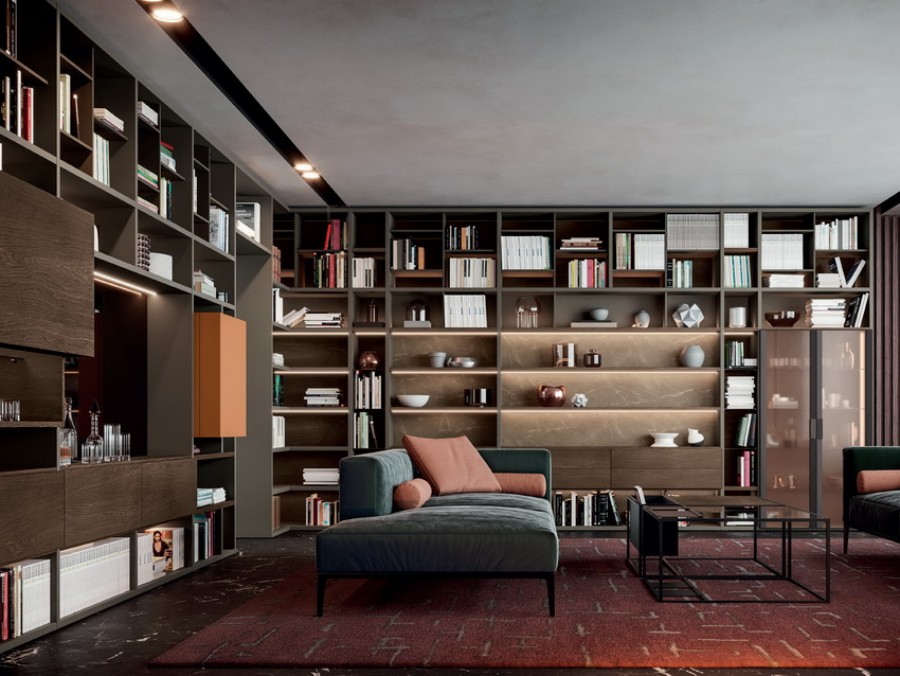 Combinação de prateleira de mesa para economizar espaço com estilo moderno