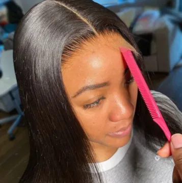 100% Mink Brazilian Virgin Human Hair Wig For Black Women Straight Lace Wig
