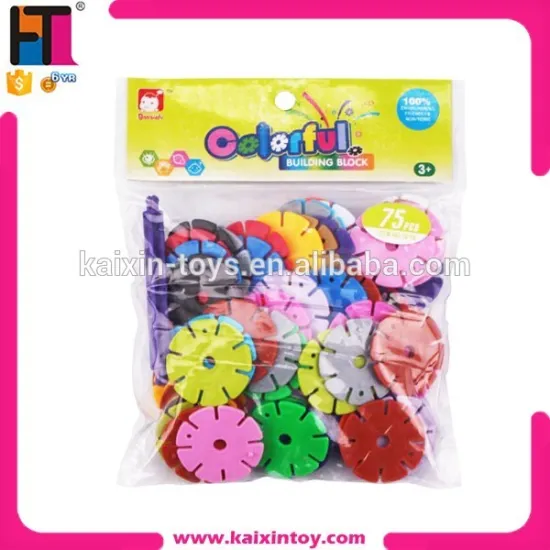 75 pcs plastic children DIY educational snowflake building bricks