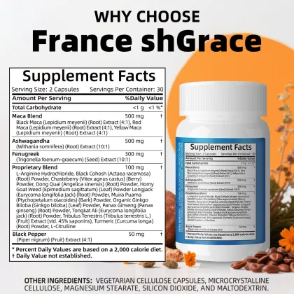 Maca Supports Reproductive Health Vegan Maca Extract Capsule