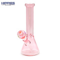 Pink Glass Thick Bottom Beaker Bong