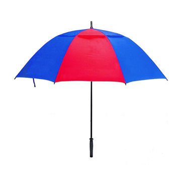 Golf Umbrella with Manual Open, Metal Shaft, Pongee Fabric and Plastic Handle
