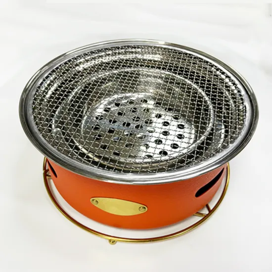 Orange Ceramic BBQ Grill for Family Garden - Korean New Style Barbecue Oven