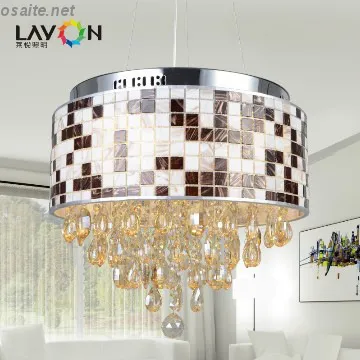9 lights led round shell crystal chandelier