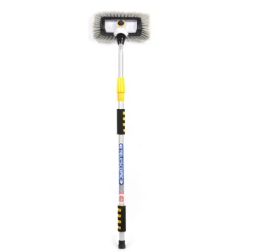 Telescopic Water Flow Car Wash Brush with Soap Dispenser