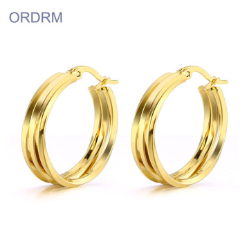 Stainless Steel Gold Hoop Earrings For Women