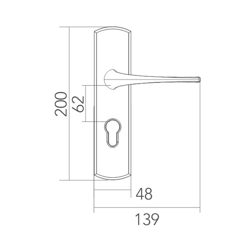 Stainless steel door lock