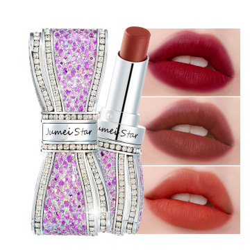 Jumei Star Butterfly Diamond Rhinestone Lipstick Pencil - 8 ألوان مقاومة للماء غير لامع