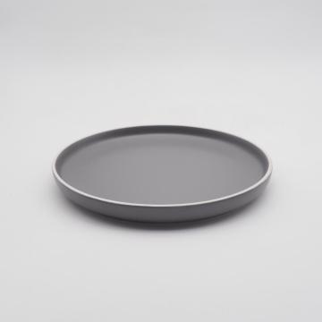 Ensemble de dîner en céramique Glaze Collate, ensembles de vaisselle de pierre de pierre, ensemble de vaisselle gris