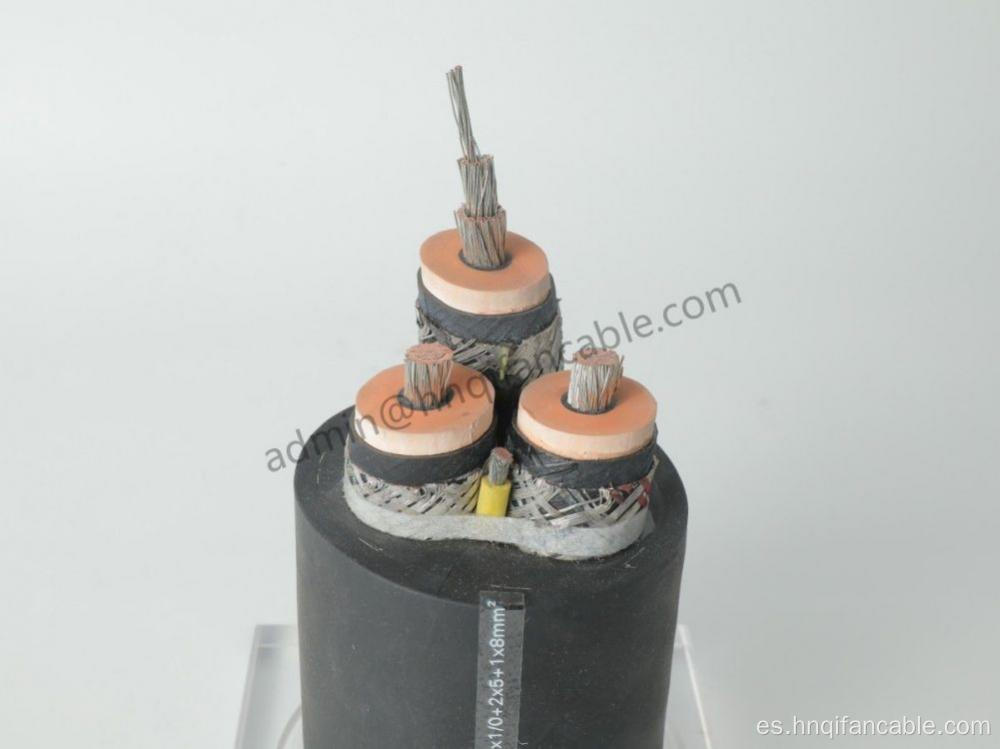 Cable de alimentación minera aislada de goma 3 × 2awg