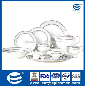 47pcs royal porcelain dinnerware from China, 47pcs classic ceramic dinner set tableware