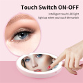 Miroir de maquillage portable cosmétique avec LED
